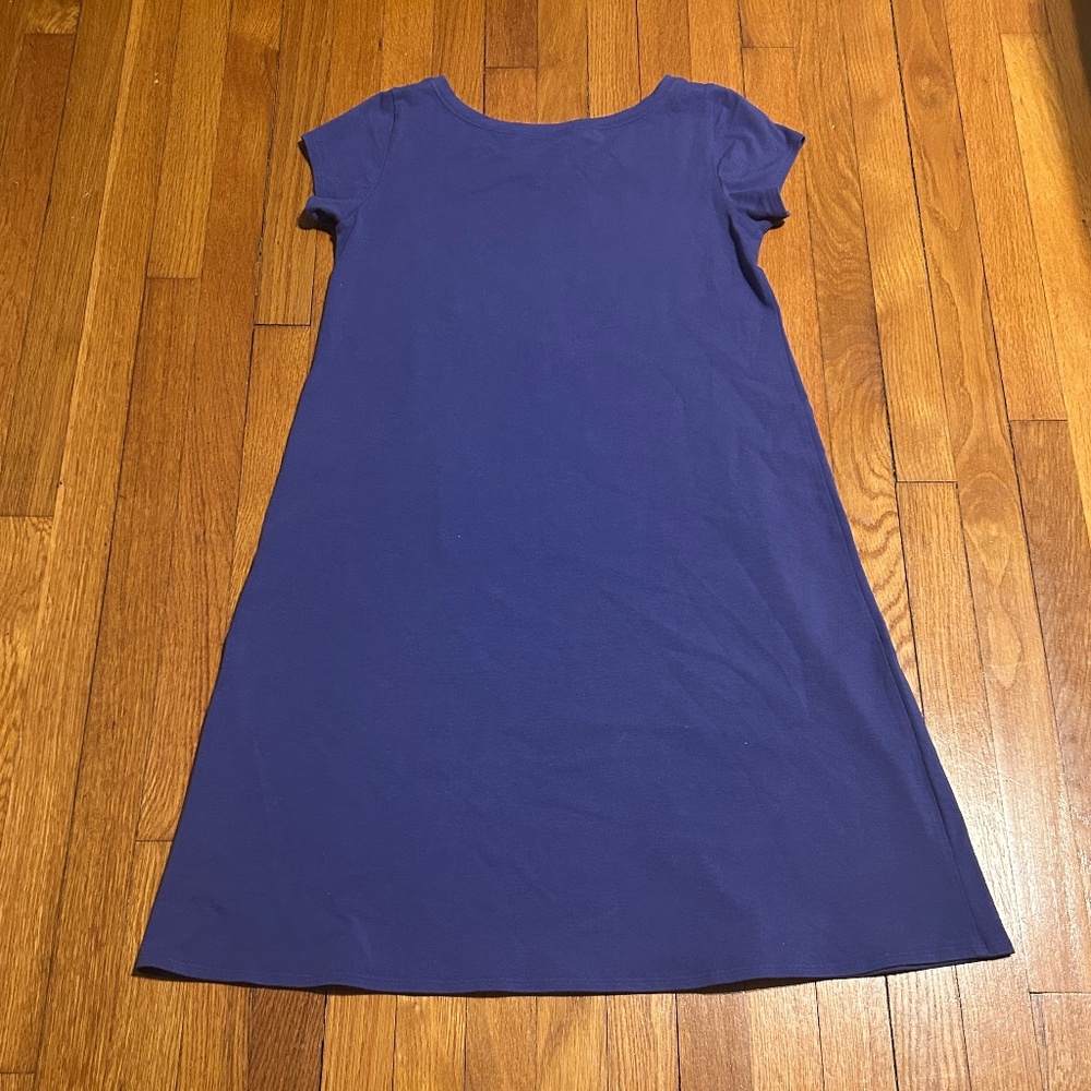 Eileen Fisher Short Sleeve Dress Blue Women’s M - Picture 3 of 3